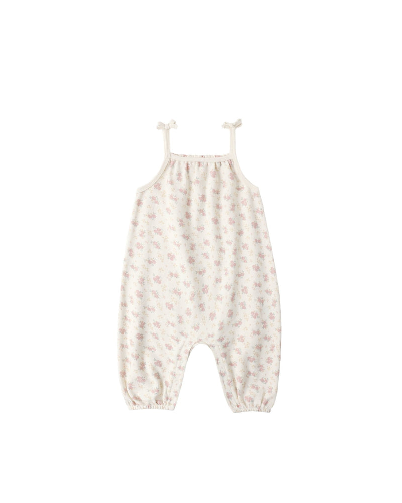 Smocked Jumpsuit in Flower Field - Needle and Grain