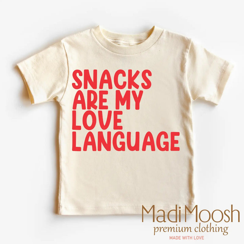 Snacks Are My Love Language Valentine's Day Shirt - Valentine Tee - Needle and Grain