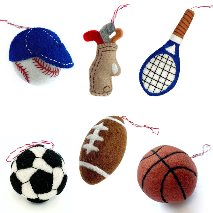 Sport Felt Ornaments