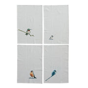 Spring Birds Cotton and Linen blend tea towels - Needle and Grain