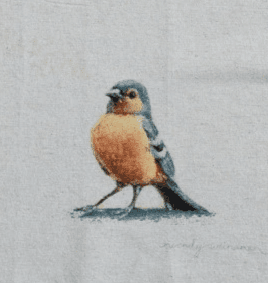 Spring Birds Cotton and Linen blend tea towels - Needle and Grain