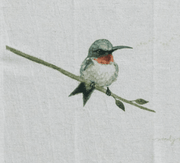 Spring Birds Cotton and Linen blend tea towels - Needle and Grain