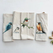 Spring Birds Cotton and Linen blend tea towels - Needle and Grain