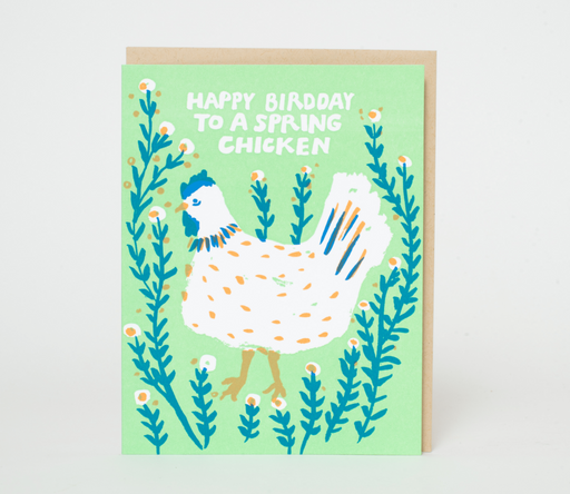 Spring Chicken Birthday Card - Needle and Grain
