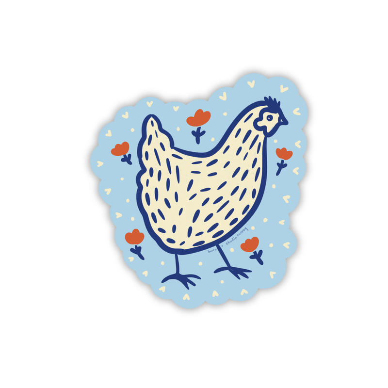 Spring Chicken Die - Cut Sticker - Needle and Grain