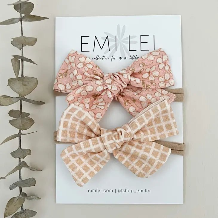 Spring Garden Capsule - Nylon Headband Bow Set - Needle and Grain
