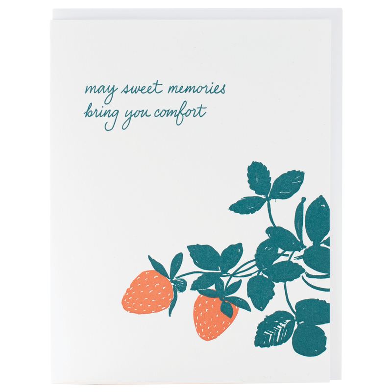 Strawberry Plant Sympathy Card - Needle and Grain