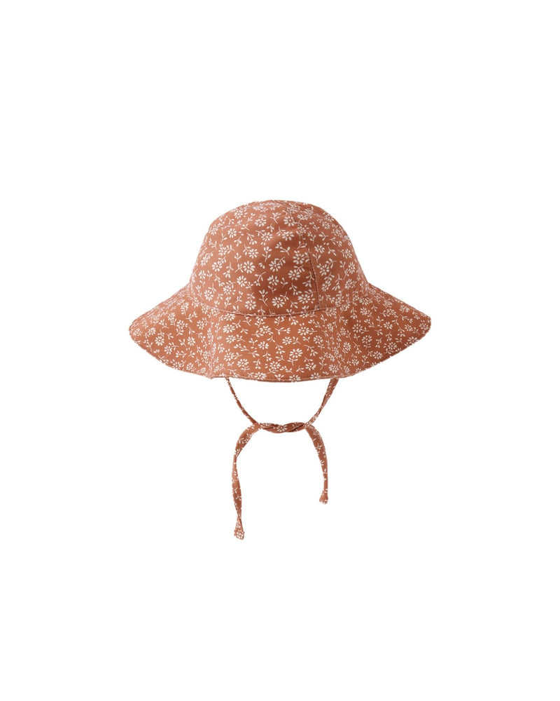 Sun Hat in Poppy Floral - Needle and Grain