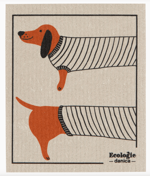 Swedish Dishcloth - Dachshund Sweater - Needle and Grain