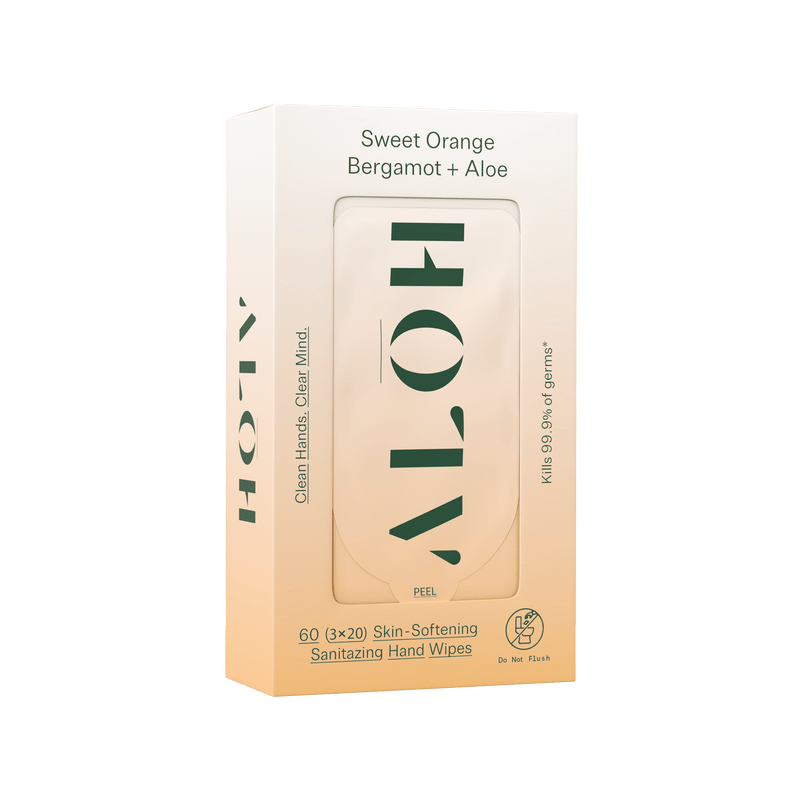 Sweet Orange Bergamot + Aloe Sanitizing Hand Wipes 3 - Pack - Needle and Grain