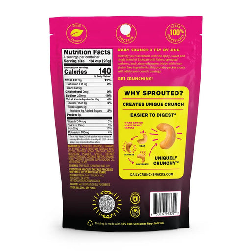 Sweet & Spicy Sichuan Sprouted Cashews Pantry Bag - Needle and Grain