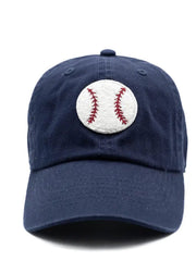 Terry Cloth Baseball Kids Navy Cap - Needle and Grain