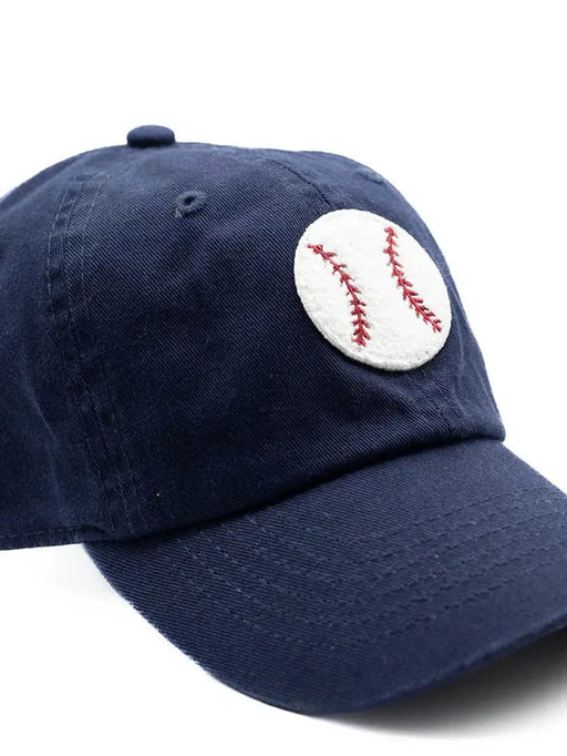 Terry Cloth Baseball Kids Navy Cap - Needle and Grain