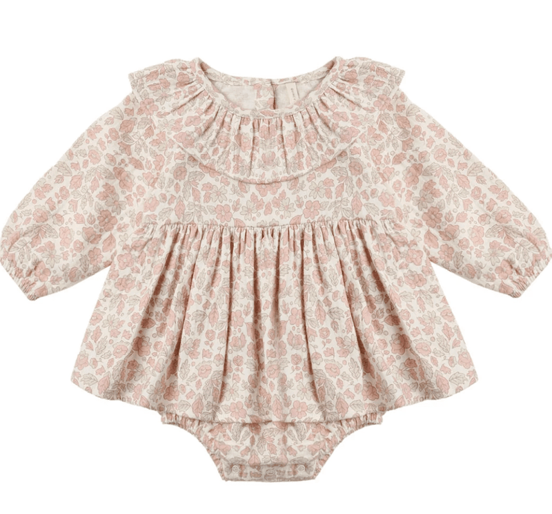 Thalia Romper in Pink Blossom - Needle and Grain
