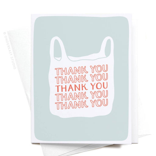 Thank You Plastic Bag Card - Needle and Grain