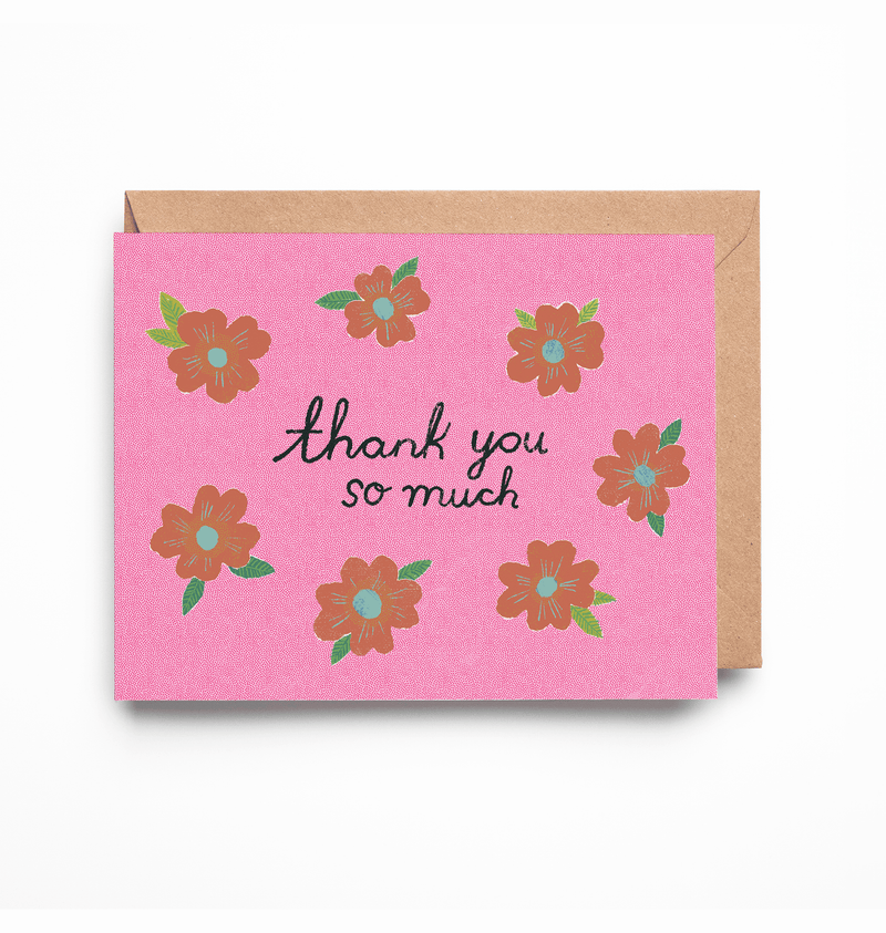 Thank You So Much Card - Needle and Grain