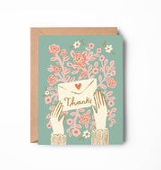 "Thanks" Floral Card - Needle and Grain