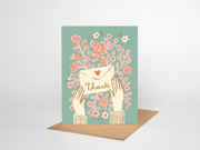 "Thanks" Floral Card - Needle and Grain