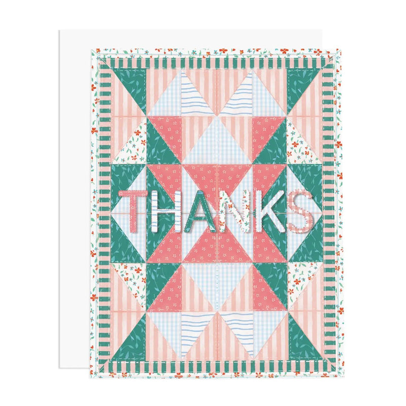 Thanks Quilt Greeting Card - Needle and Grain