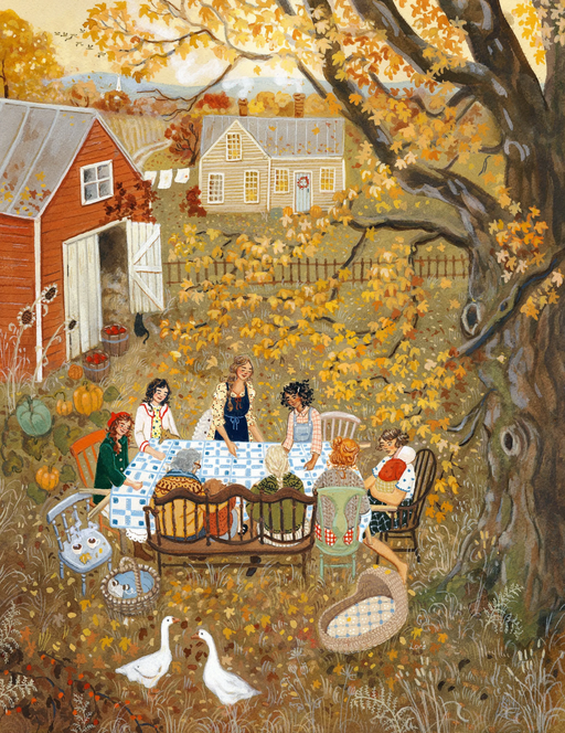 The Quilting Bee Art Print - Needle and Grain