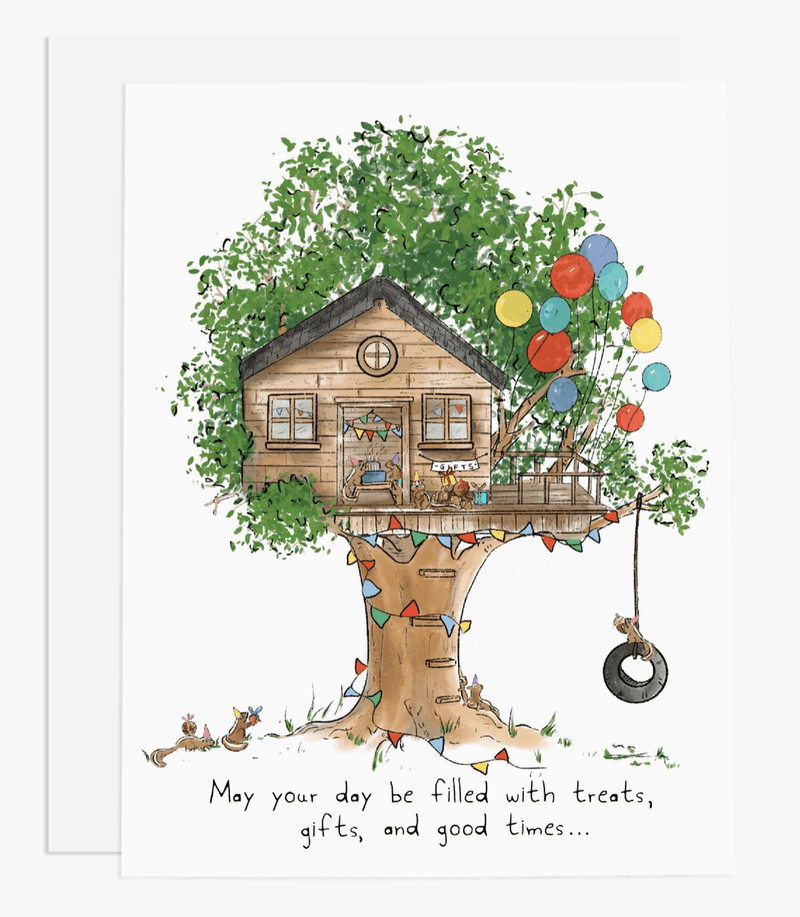 Tree House Party Greeting Card - Needle and Grain