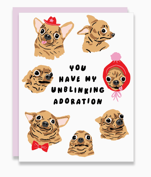 "Unblinking Adoration" Card - Needle and Grain