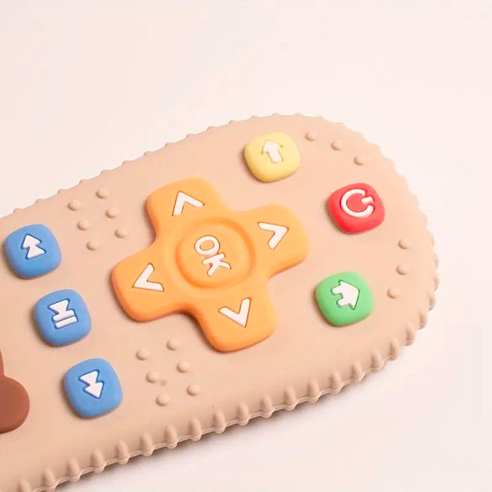 Silicone Remote Baby Teether - Brown