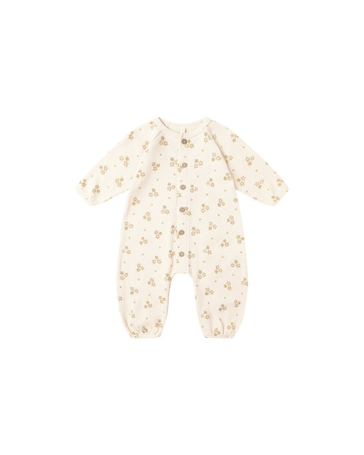 Waffle Long Sleeve Jumpsuit in Marigold - Needle and Grain