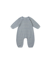 Waffle Long Sleeve Jumpsuit in Ocean Stripe - Needle and Grain