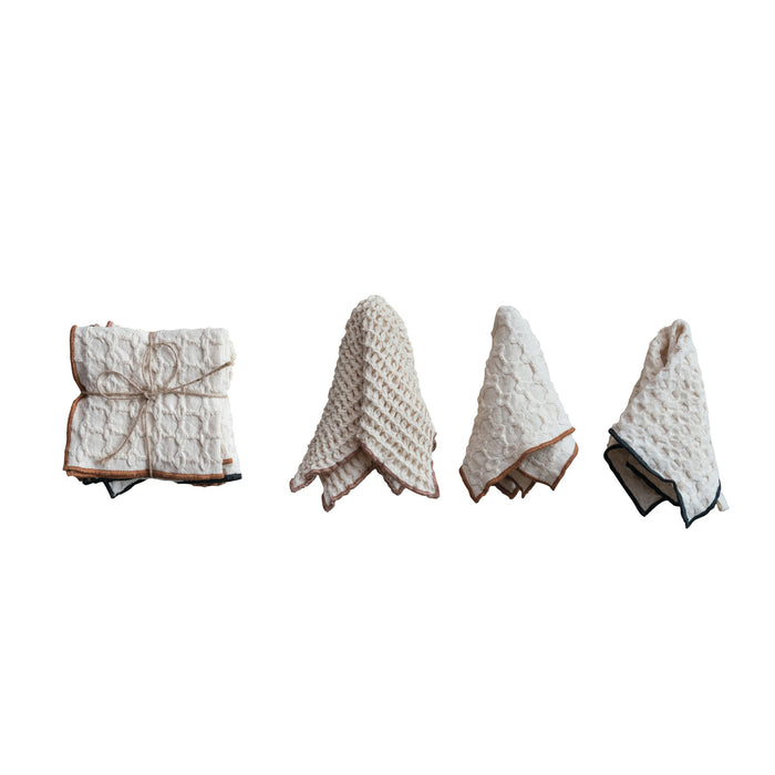 Square Cotton Waffle Weave Dish Cloth Set