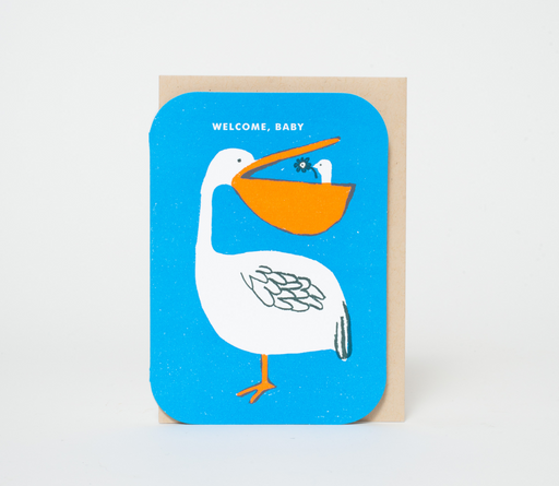 Welcome Baby Letterpress Greeting Card - Needle and Grain