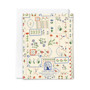 Welcome Baby Quilt Card - Needle and Grain