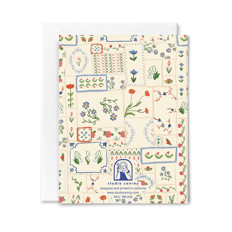 Welcome Baby Quilt Card - Needle and Grain