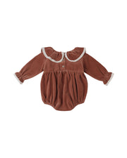 Wendy Romper in Cranberry - Needle and Grain