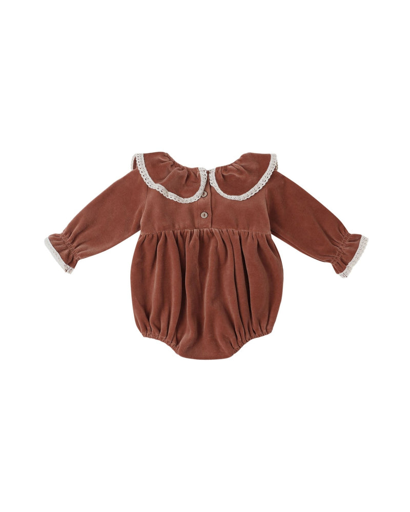 Wendy Romper in Cranberry - Needle and Grain