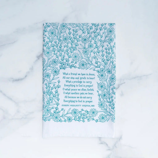 What A Friend Hymn Tea Towel - Needle and Grain