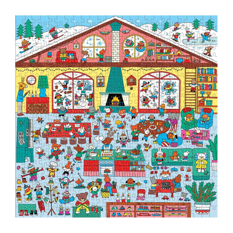Winter Chalet 500 Piece Search & Find Puzzle - Needle and Grain