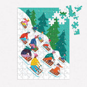 Winter Sledding 130pc Puzzle Ornament - Needle and Grain