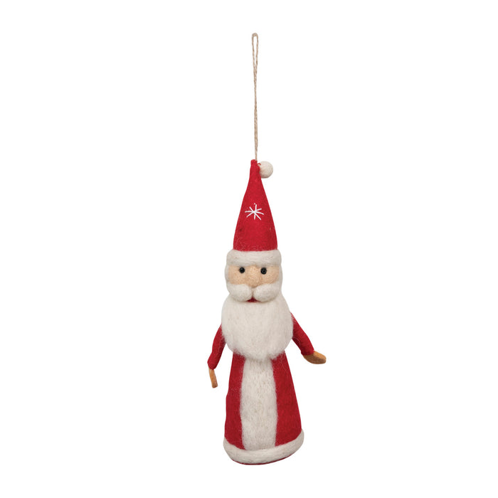 Wool Felt Santa Ornament