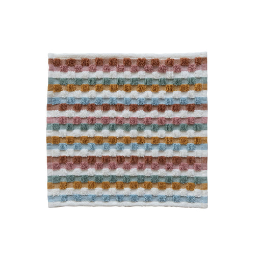 Woven Cotton Terry Dish Cloth with Geometric Pattern - Needle and Grain