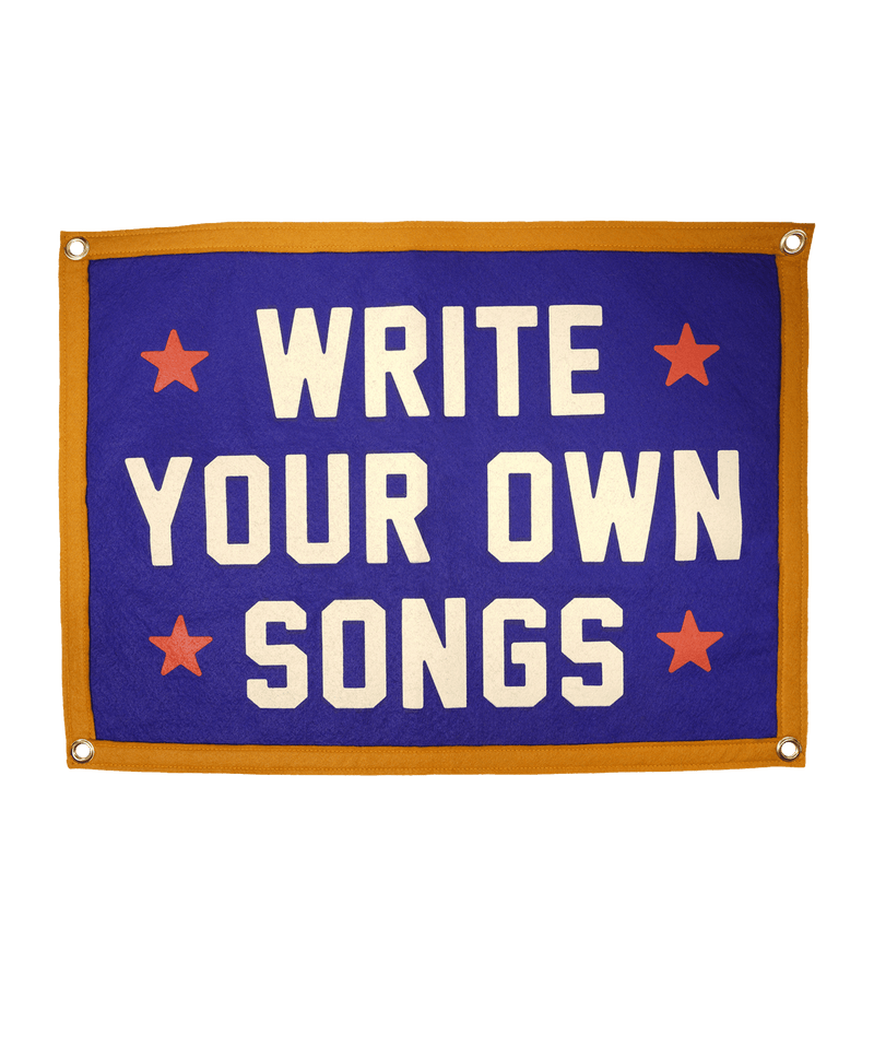 Write Your Own Songs Camp Flag • Willie Nelson x Oxford Pennant - Needle and Grain