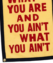 You Are What You Are Camp Flag • John Prine x Oxford Pennant - Needle and Grain