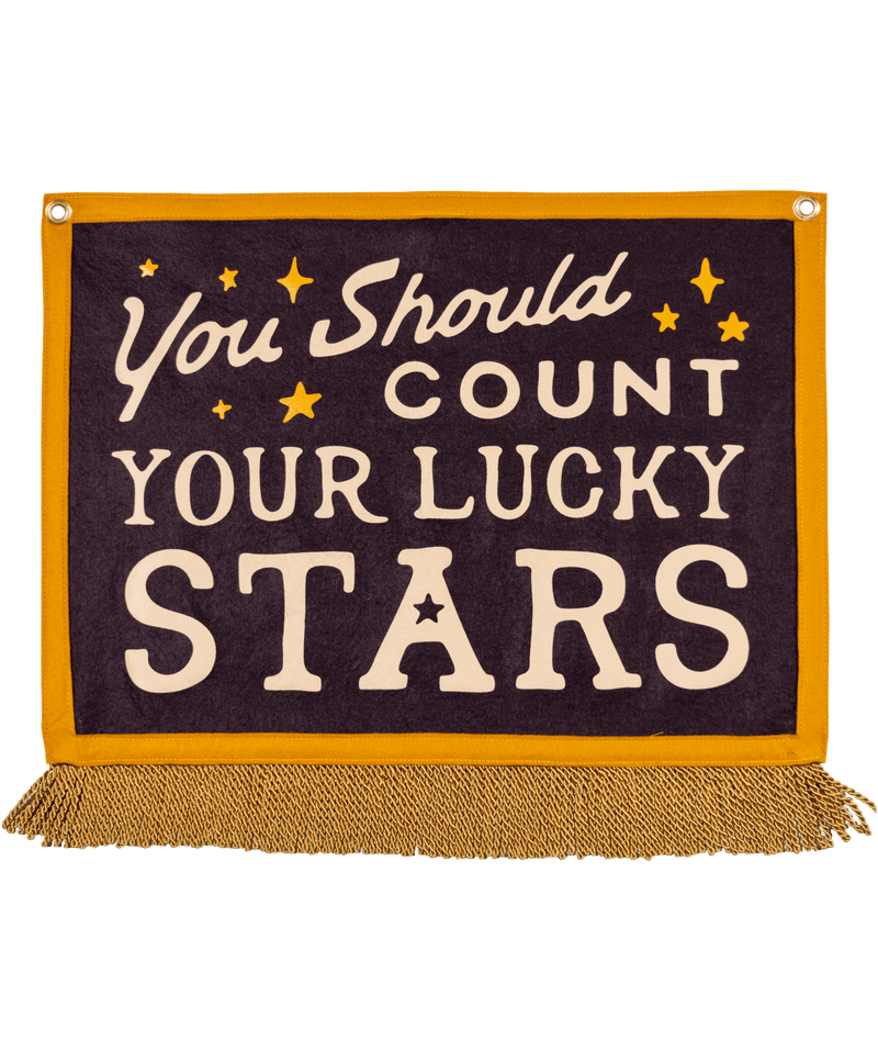 You Should Count Your Lucky Stars Camp Flag • Sierra Ferrell x Oxford Pennant - Needle and Grain