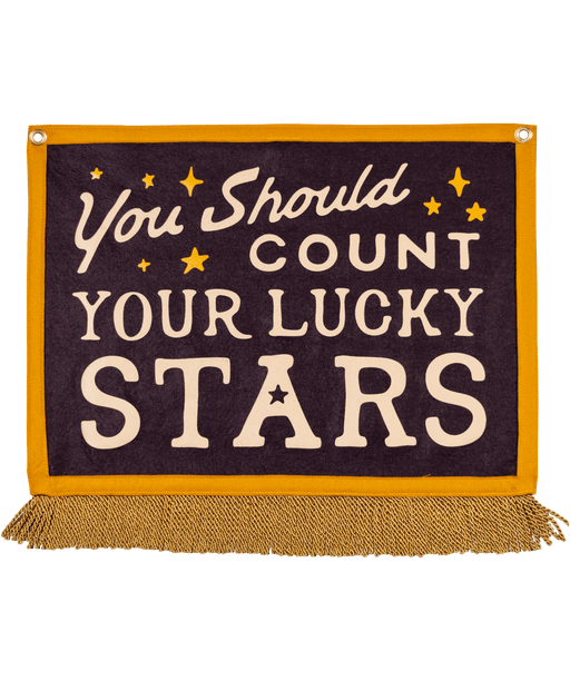 You Should Count Your Lucky Stars Camp Flag • Sierra Ferrell x Oxford Pennant - Needle and Grain