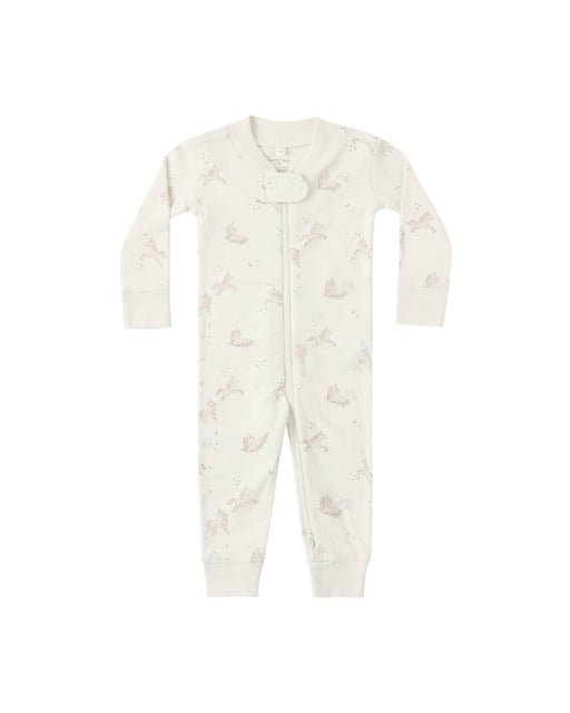 Zip Longsleeve Sleeper in Unicorns - Needle and Grain