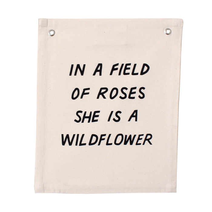 Wildflower Canvas Banner