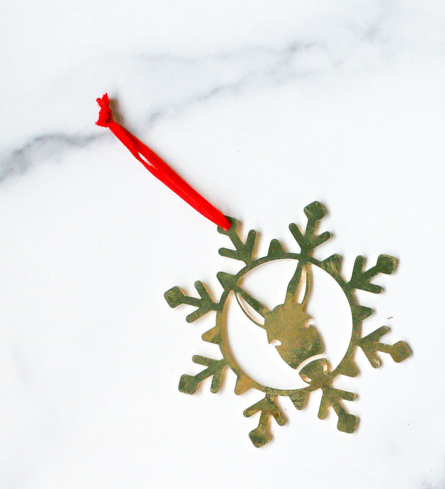 Mule Snowflake Ornament