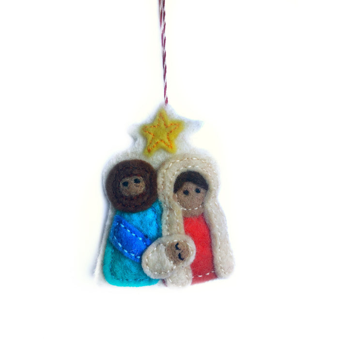 Nativity Felt Wool Christmas Ornament