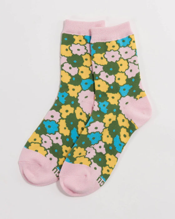 Flowerbed Crew Socks