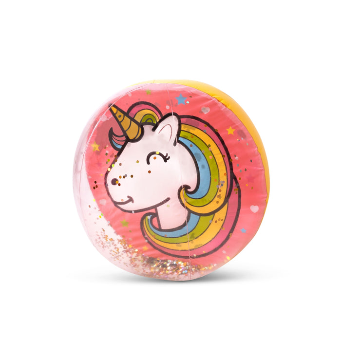 Giant Unicorn Beach Ball with Glitter